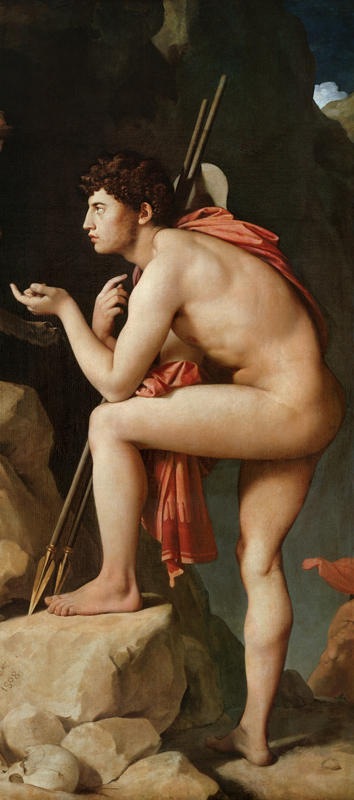 Oedipus and the Sphinx, 1808 (detail of 267669) à Jean Auguste Dominique Ingres