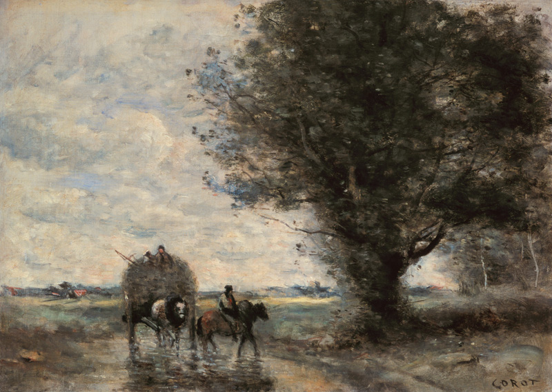Der Heuwagen à Jean-Baptiste-Camille Corot