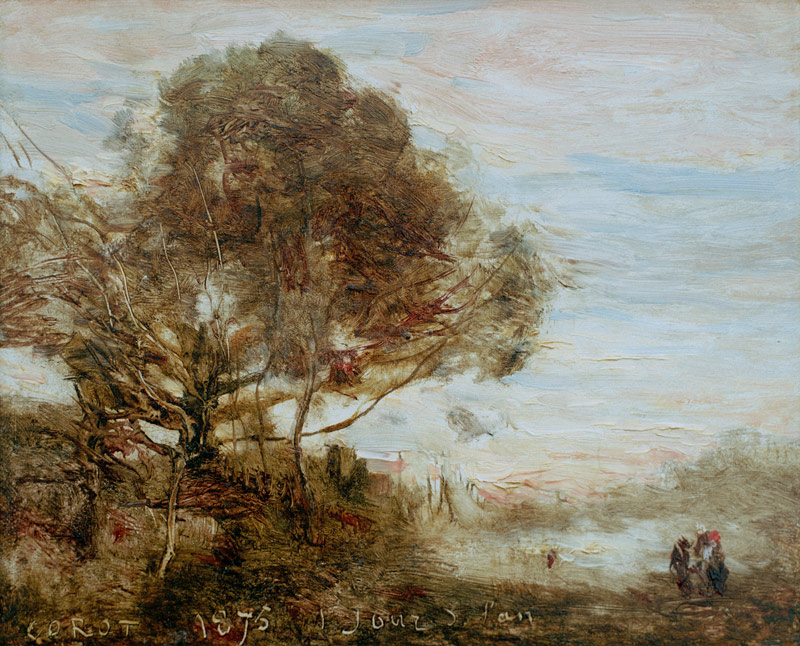 Landscape at Sunset à Jean-Baptiste-Camille Corot