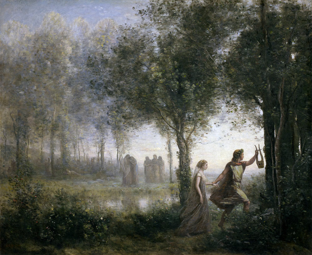 Orpheus Leading Eurydice from the Underworld à Jean-Baptiste-Camille Corot