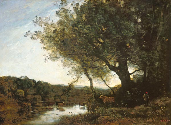 Herd in the Ford à Jean-Baptiste-Camille Corot