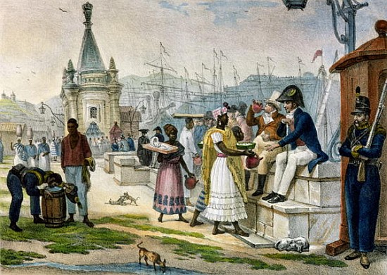 Early Evening Refreshment in the Praca do Palacio, Rio de Janeiro, illustration from ''Voyage Pittor à Jean Baptiste Debret