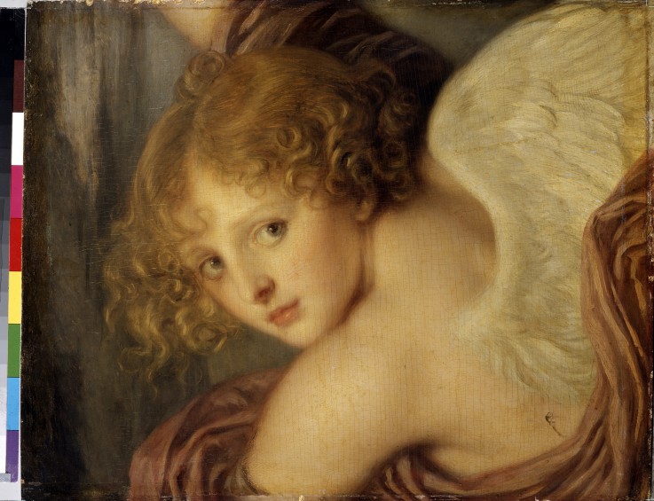 Cupid's head à Jean Baptiste Greuze