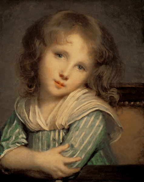 Girl at the Window - Jean Baptiste Greuze en reproduction imprimée ou copie  peinte à l\'huile sur toile