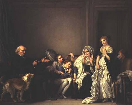 A Visit to the Priest à Jean Baptiste Greuze