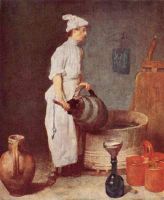 Le garçon de vaisselle du restaurant à Jean-Baptiste Siméon Chardin