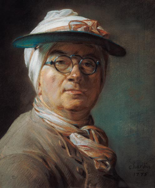 auto-portrait avec le monocle à Jean-Baptiste Siméon Chardin
