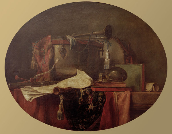 J.B.S.Chardin, Attribute der Militärmus. à Jean-Baptiste Siméon Chardin