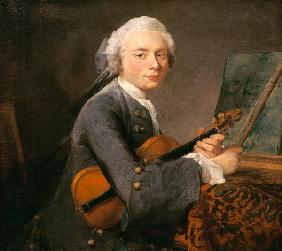 portrait de Charles Godefroy avec un violon