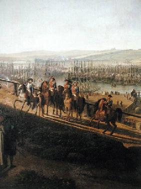 Napoléon Bonaparte (1769-1821) visitant le camp de Boulogne en juillet 1804, détail