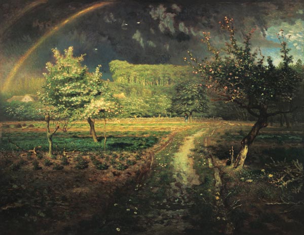 Spring landscape with rainbows (Le Print - Jean-François Millet