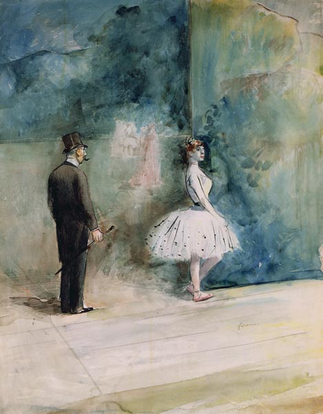 The Dancer - Jean Louis Forain en reproduction imprimée ou copie peinte à  l\'huile sur toile