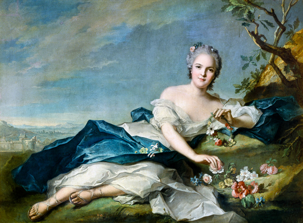 Henrietta Maria of France (1606-69) as Flora à Jean Marc Nattier
