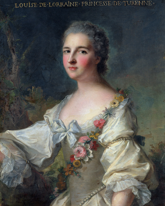Louise-Henriette-Gabrielle de Lorraine (1718-88) Princess of Turenne and Duchess of Bouillon à Jean Marc Nattier