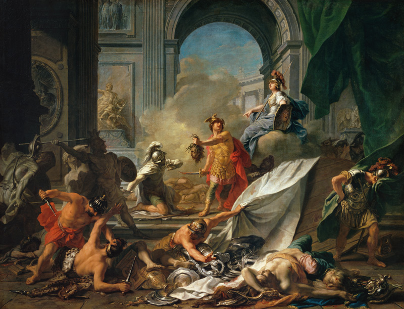 Persée et Minerva laissent Phineus se solidifier en méduse à Jean Marc Nattier