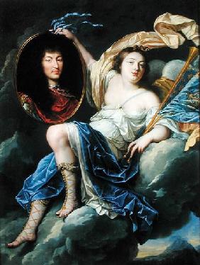 Fame présentant le portrait de Louis XIV (1638-1715)
