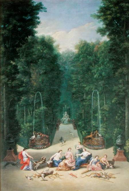 The Groves of Versailles: View of the Maze with Diana and her Nymphs à Jean le Jeune Cotelle