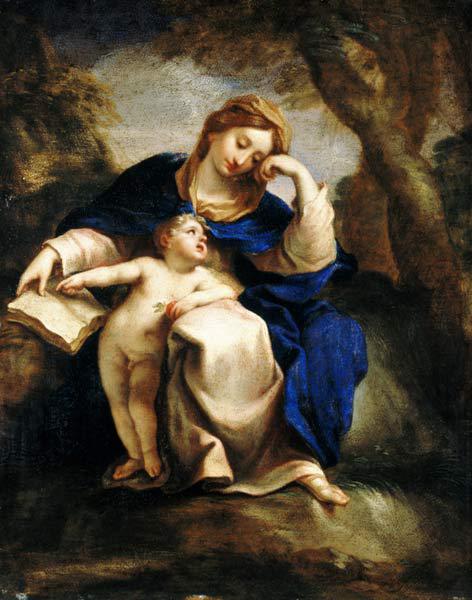 Dieu mère avec l'enfant Jesus
