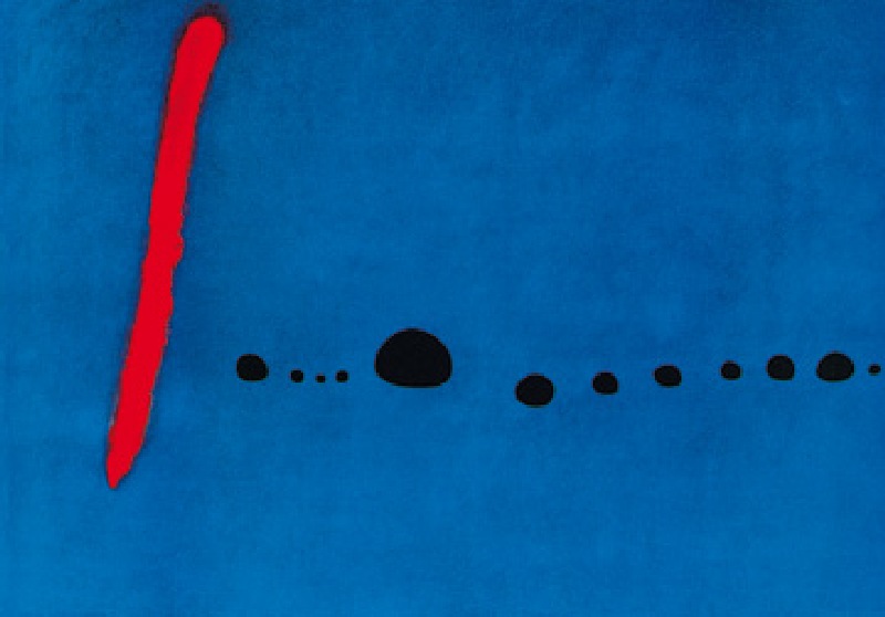 Bleu II - affiche et poster de Joan Miro en reproduction imprimée ou copie  peinte à l\'huile sur toile