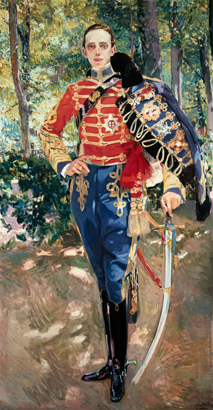 Portrait of Alfonso XIII Wearing the Uniform of the Hussars à Joaquin Sorolla