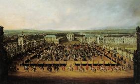 Caroussel Comique, palais Zwinger à Dresde en 1722