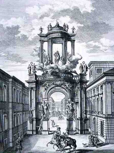 Triumphal Arch, Vienna, from 'Entwurf einer historischen Architektur' à Johann Bernhard Fischer von Erlach