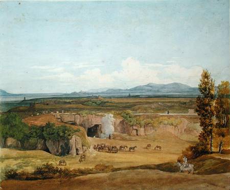 View of the Roman Campagna à Johann Christoph Erhard