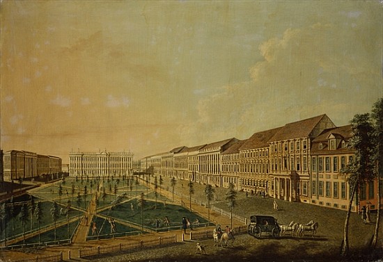 View of Wilhelmsplatz from the south à Johann Friedrich Meyer