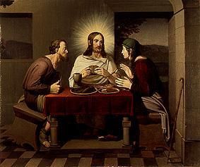 Le Christ et les disciples chez Emmaüs. à Johann Friedrich Overbeck