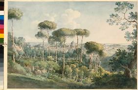 Vue de la villa Melini sur Rome.