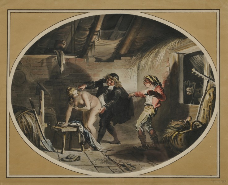 La Jument du compère Pierre (after the poem by Jean de La Fontaine) à Johann Heinrich Ramberg