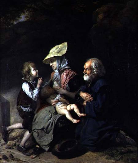Beggars on the Road to Stanmore à Johann Zoffany