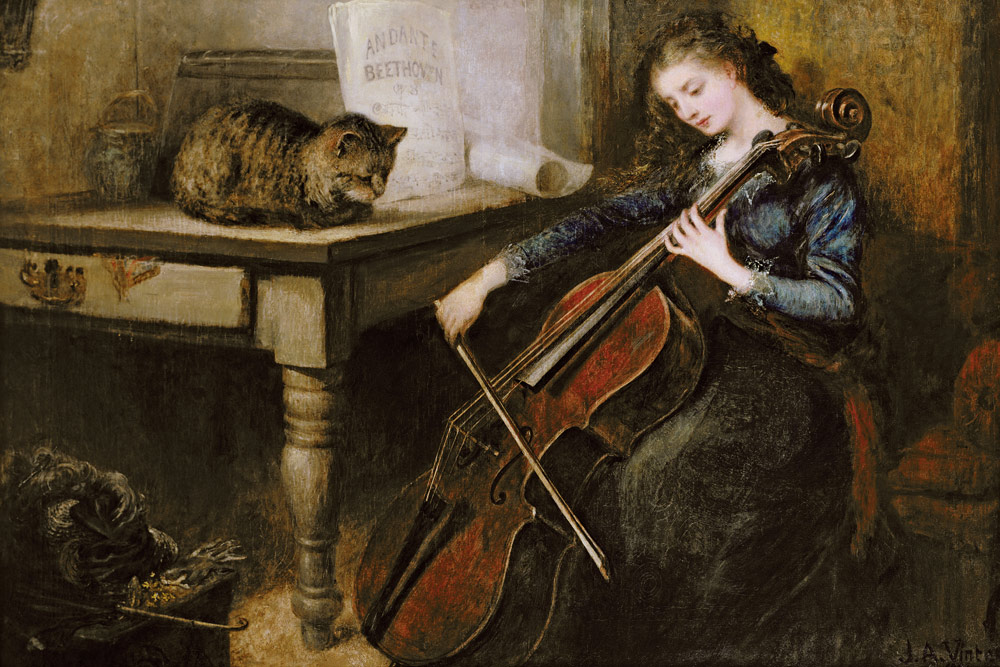 Beethoven's Andante (oil on canvas) à John Alfred Vintner