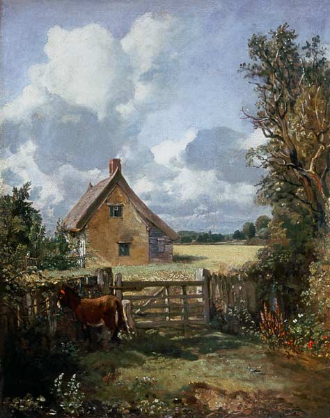 Cottage dans un champ de maïs à John Constable