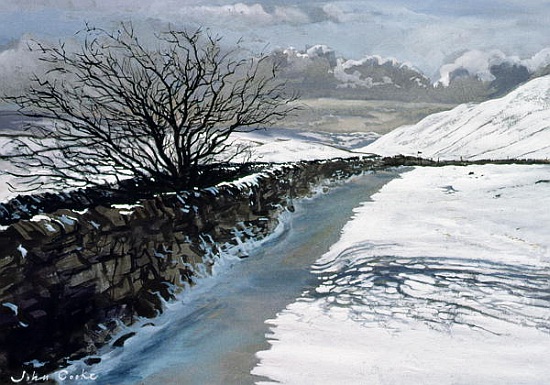 Snow Above Barbondale, Barbon, nr Kirby Lonsdale, Cumbria à John  Cooke