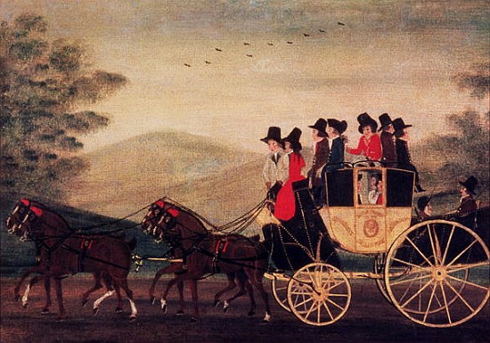 The Sudbury, Hedingham and Braintree Stagecoach, c.1813 à John Cordrey