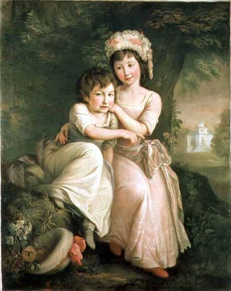 Portrait of Stephen Peter and Mary Anne Rigaud as Children à John Francis Rigaud