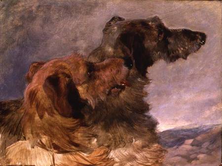 Two Deerhounds à John Frederick Herring l'Ancien
