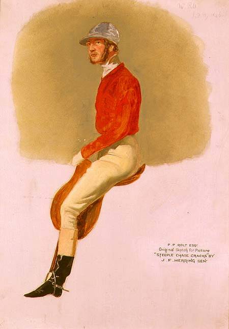 Portrait sketch of P.P. Rolt Esq. for 'Steeple Chase Cracks' à John Frederick Herring l'Ancien