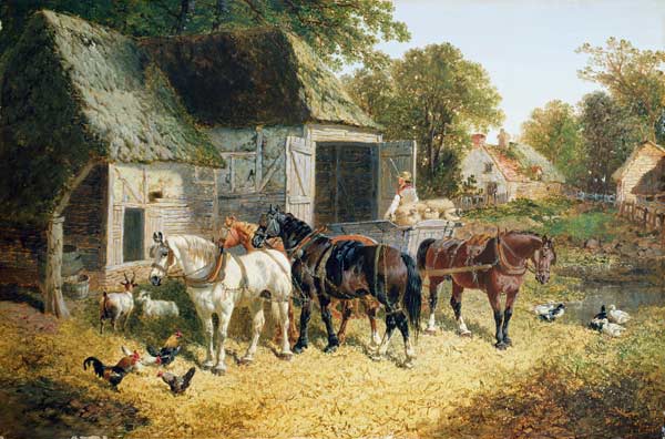 Horses in Harness à John Frederick Herring le Jeune