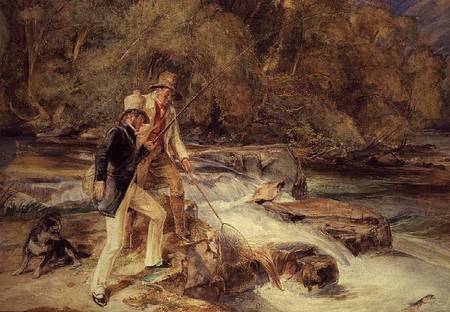 Landseer and Lewis Fishing à John Frederick Lewis
