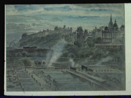 Edinburgh from near St. Anthony's Chapel on the North-west Shoulder of Arthur's Seat à John Gendall