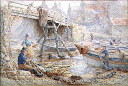 Mending the Nets, Staithes à John H. Parkyn