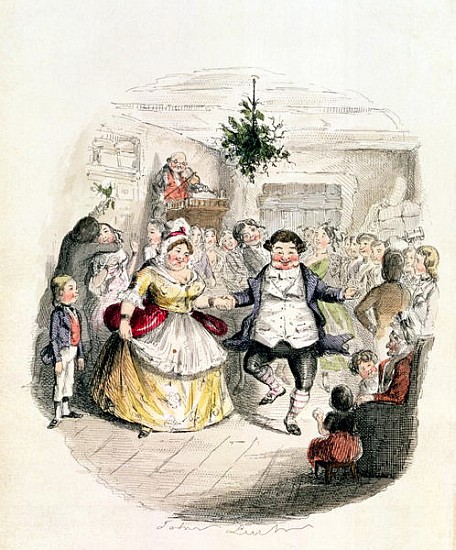 Mr Fezziwig''s Ball, from ''A Christmas Carol'' Charles Dickens (1812-70) 1843 à John Leech