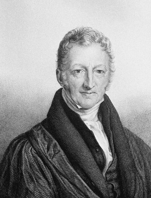 Portrait of Thomas Robert Malthus (1766-1834) à John Linnell