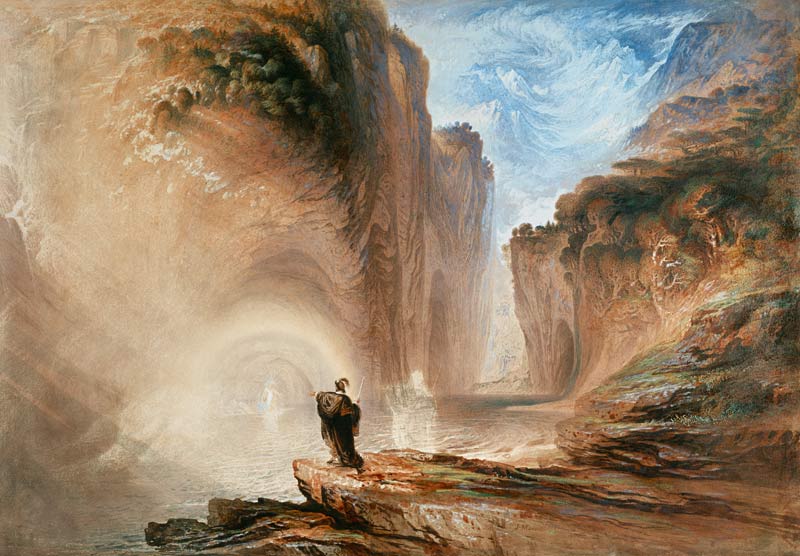 Manfred et la sorcière des Alpes à John Martin