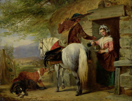 A Scotch Roadside Inn, 1850 (oil on canvas) à John Phillip