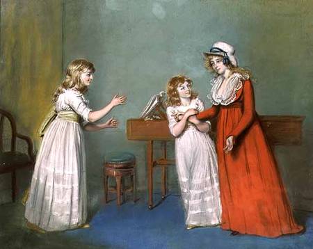 Mrs. Henderson, Mrs. Kendall and Mrs. Thompson, Daughters of Thomas Rowsby, Crome Hall, Malton, York à John Raphael Smith