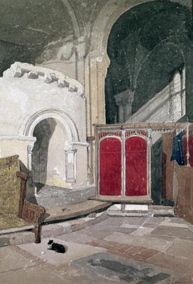 Interior of Norwich Cathedral (w/c on paper) à John Sell Cotman