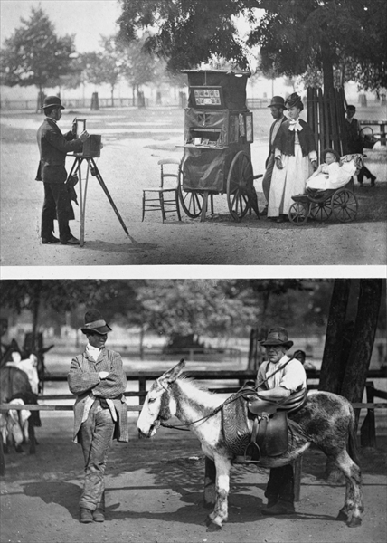Photography on the Common and Waiting for Hire, 1876-77 (woodburytype)  à John Thomson